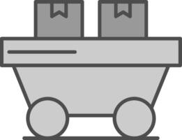 Trolley Fillay Icon vector