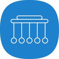 Pendulum Line Curve Icon vector