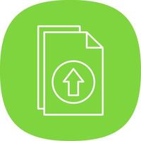 Upload Line Curve Icon vector