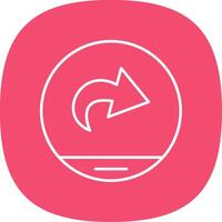 Next Line Curve Icon vector