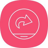 Next Line Curve Icon vector