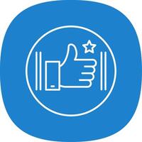 Like Line Curve Icon vector