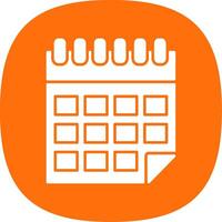 icono de dos colores de línea de calendario vector