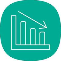 Line chart Line Curve Icon vector