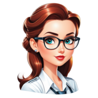 cartoon female doctor avatar png