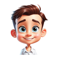 cartoon man in suit avatar, transparent background png