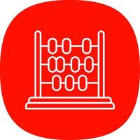 Abacus Line Curve Icon vector