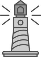 Lighthouse Fillay Icon vector