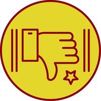 Dislike Line Two Color Icon vector