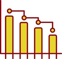 Bar Graph Line Two Color Icon vector