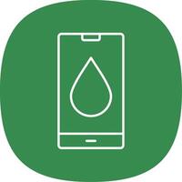 Water Drop Line Curve Icon vector