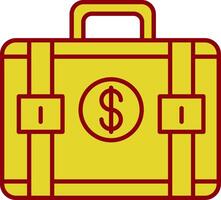 Suitcase Line Two Color Icon vector
