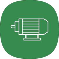 Electric Motor Line Curve Icon vector