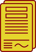 Contract Line Two Color Icon vector