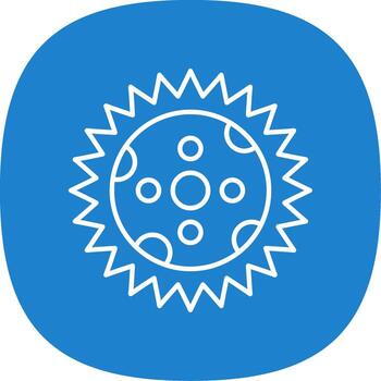 Eclipse Line Curve Icon vector