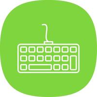 Keyboard Line Curve Icon vector