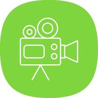 Camera Line Curve Icon vector