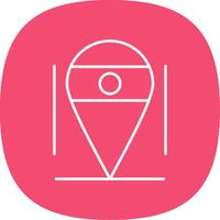 Location Line Curve Icon vector