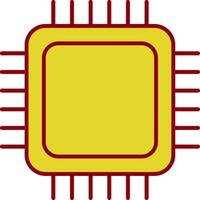 CPU Line Two Color Icon vector