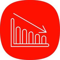Chart Line Curve Icon vector