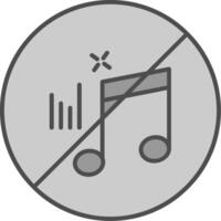 No música relleno icono vector