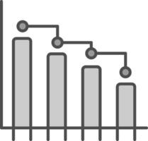 Bar Graph Fillay Icon vector