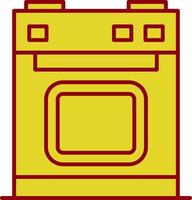 eléctrico estufa línea dos color icono vector