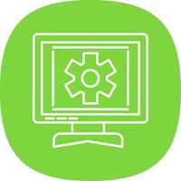 Process Line Curve Icon vector