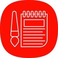 Sketchbook Line Curve Icon vector