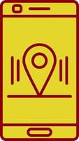 Location Line Circle Icon vector