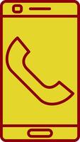 Phone Line Circle Icon vector