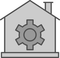 inteligente hogar relleno icono vector