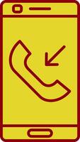 Incoming Call Line Circle Icon vector