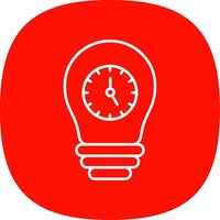 Time Management Line Curve Icon vector
