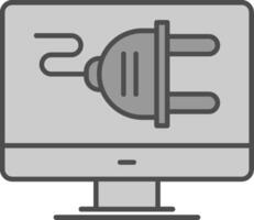 Plug Fillay Icon vector