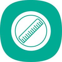 Ruler Line Circle Icon vector