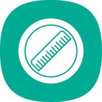 Ruler Line Circle Icon vector