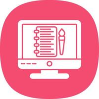 Sketchbook Line Circle Icon vector
