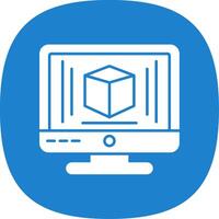 3d Modeling Line Circle Icon vector