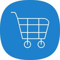 Shopping Cart Line Curve Icon vector