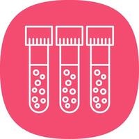 Blood Test Line Curve Icon vector