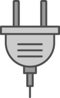 Power Plug Fillay Icon vector