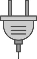 Power Plug Fillay Icon vector