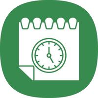 Calendar Line Circle Icon vector