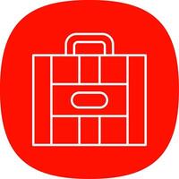 Suitcase Line Curve Icon vector