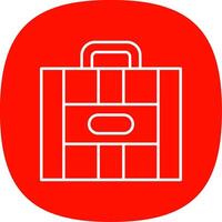 Suitcase Line Curve Icon vector