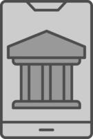 Smartphone Line Circle Icon vector