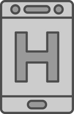 Hospital Line Circle Icon