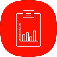 Bar Chart Line Curve Icon vector