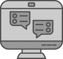 Chat Bubble Fillay Icon vector